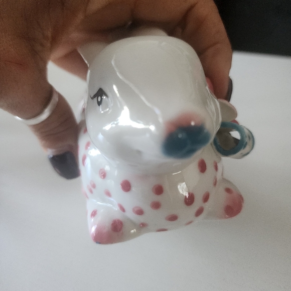 Polka Dot Ceramic Bunny Figurine - Picture 9 of 10